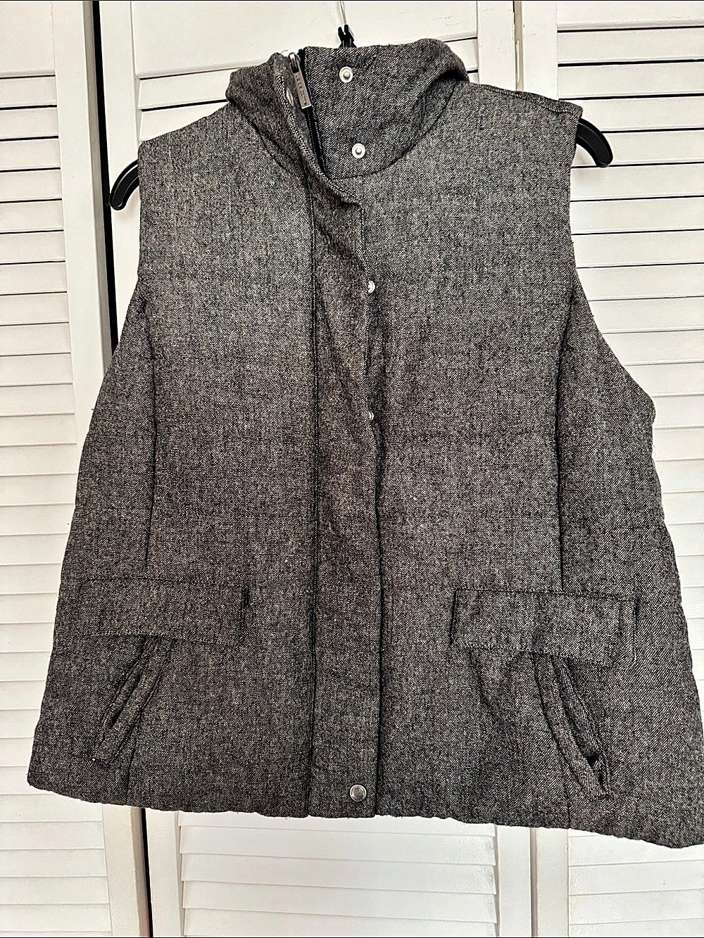 Liz Claiborne Women's Quilted Vest Gray XL